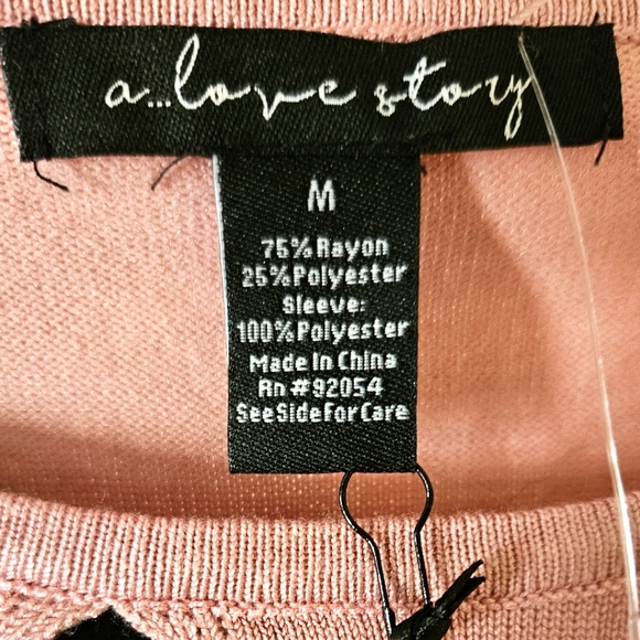 Blush Pink Top with Lace Sleeves - Picture 2 of 3